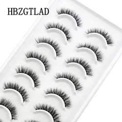 10pairs false eyelashes 3D faux mink Lashes fluffy soft eye lashes natural long messy wispy makeup kit short eyelashes extension