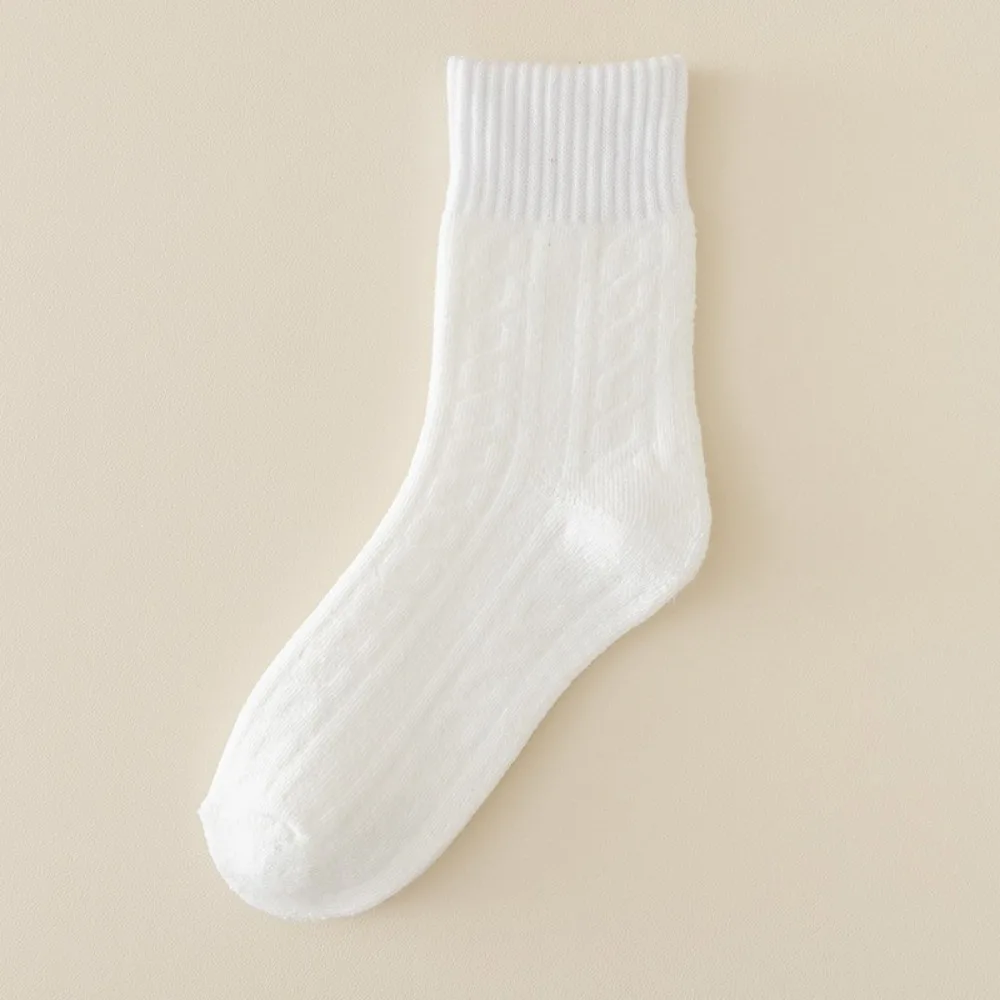 1/5 أزواج الشتاء الدافئ سميكة جوارب من الصوف. الصوف مكافحة البرد المرأة جوارب يمكن السير بها على الأرض بلون سلس البولي القطن الثلوج الجوارب #1