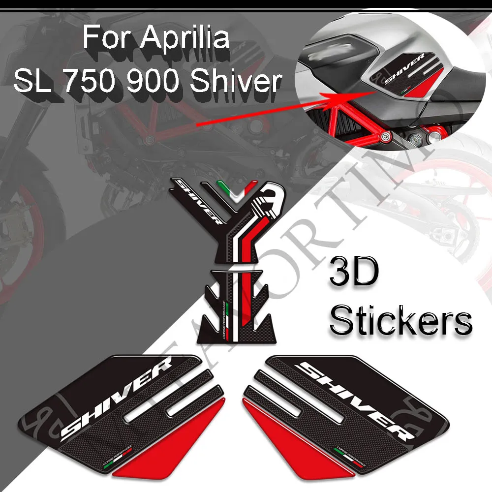 

Motorcycle Tank Pad Grips Gas Fuel Oil Kit Knee Stickers Decals TankPad Protector For Aprilia SL 750 900 Shiver