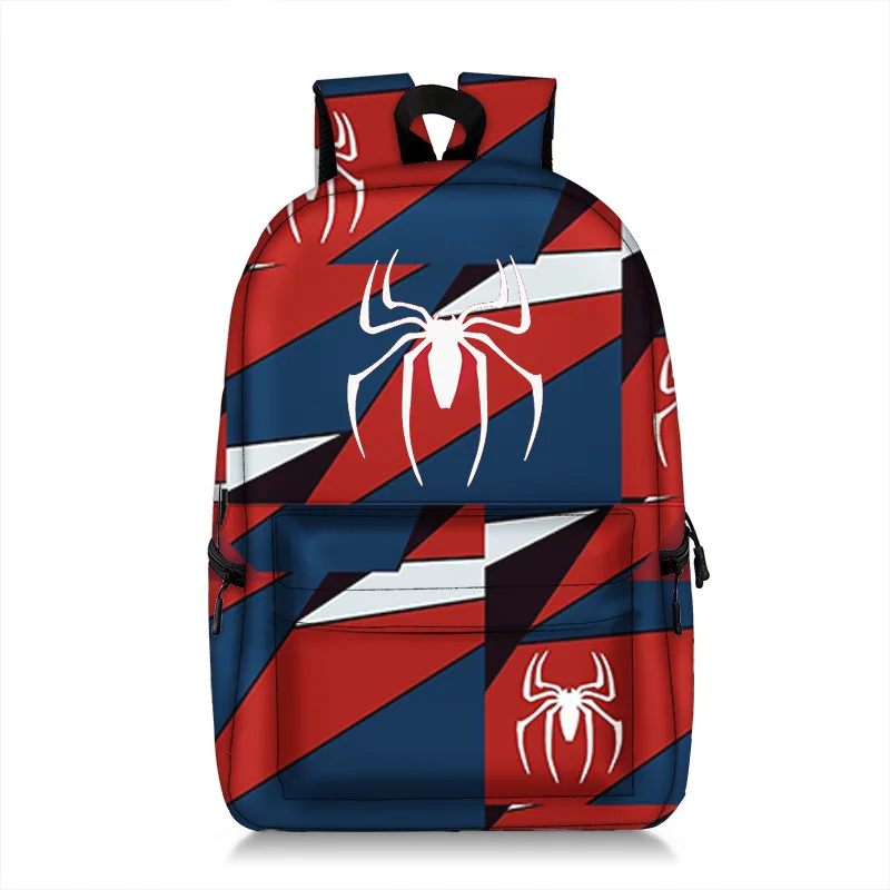 Spider-man Cartoon Characters Boys And Primary School Students Cartoon Schoolbag Polyester 3d Printing Burden-reducing Backpack