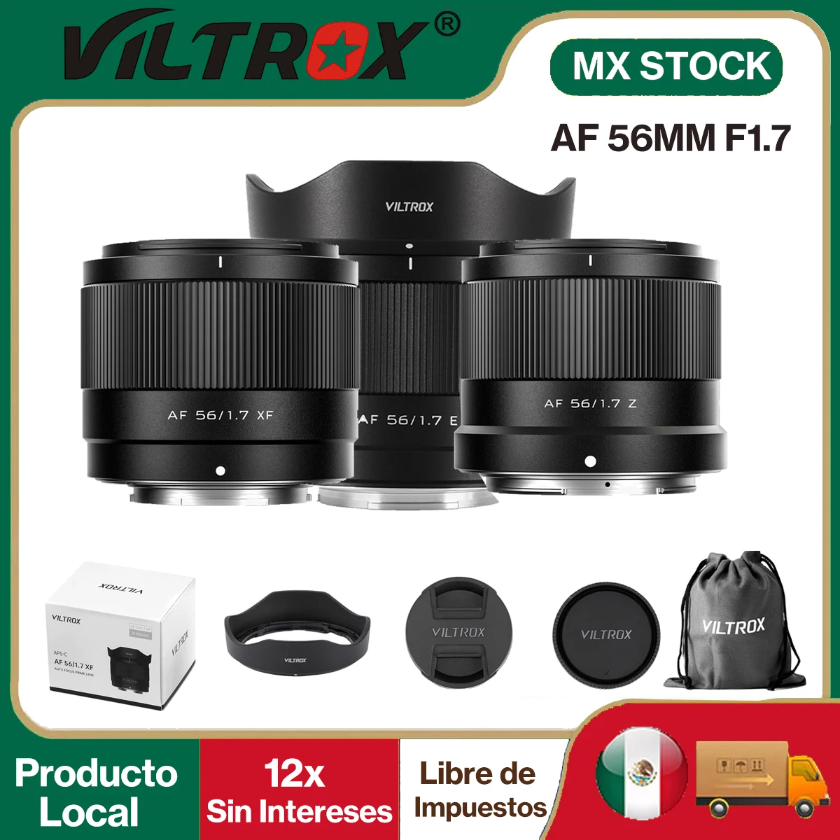 【MX Stock】VILTROX 56mm F1.7 E APS-C para Sony E montura, objetivo STM con enfoque automático para Sony E montura A6100 A6300 A6400 A6500 A6600 A6700 ZV-E10 FX30 ZC-E10II FX3 A7C A7SII A7III A7RIIl A7IV A7RIV A9
