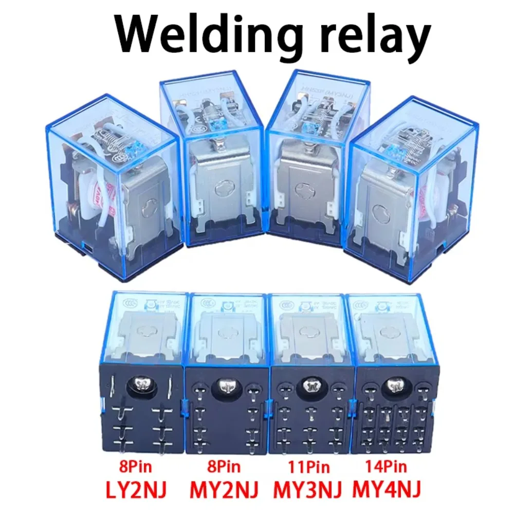 1 Uds LY2NJ MY2NJ MY3NJ MY4NJ relé  soldadura pequeño relé electromagnético DC12V DC24V AC24V AC220V 12 voltios interruptores y