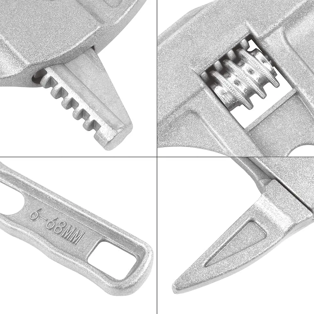 Imagem -06 - Chave de Extremidade Aberta de 668 mm Chave Ajustável de Liga de Alumínio Ferramenta de Reparo de Encanador de Tubulação de Água Chave Inglesa Ferramenta Manual
