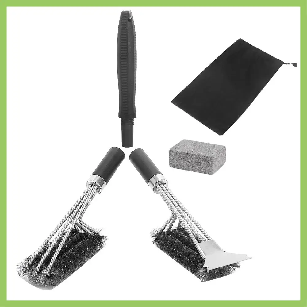 

Щетка для гриля и скребок без щетины + сверхмощный коврик для гриля - ручка для легкой чистки гриля, аксессуары для гриля