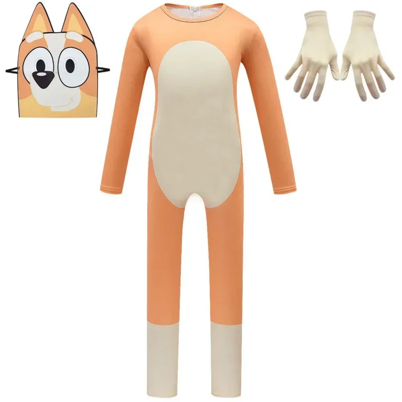 2025 New Blueying Bingo Costume for Boys Girls Anime Character Cosplay Halloween Birthday Christmas 3-12 Years Old ly97
