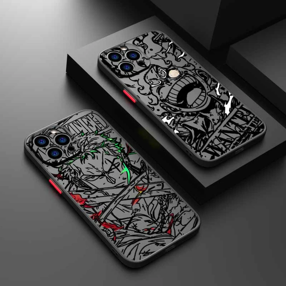 Handsome O-One Pieces Luffy For Xiaomi Redmi Note 14 13 12S 12 11T 11S 10S 10 Pro Plus Max Frosted Translucent Cover Phone Case
