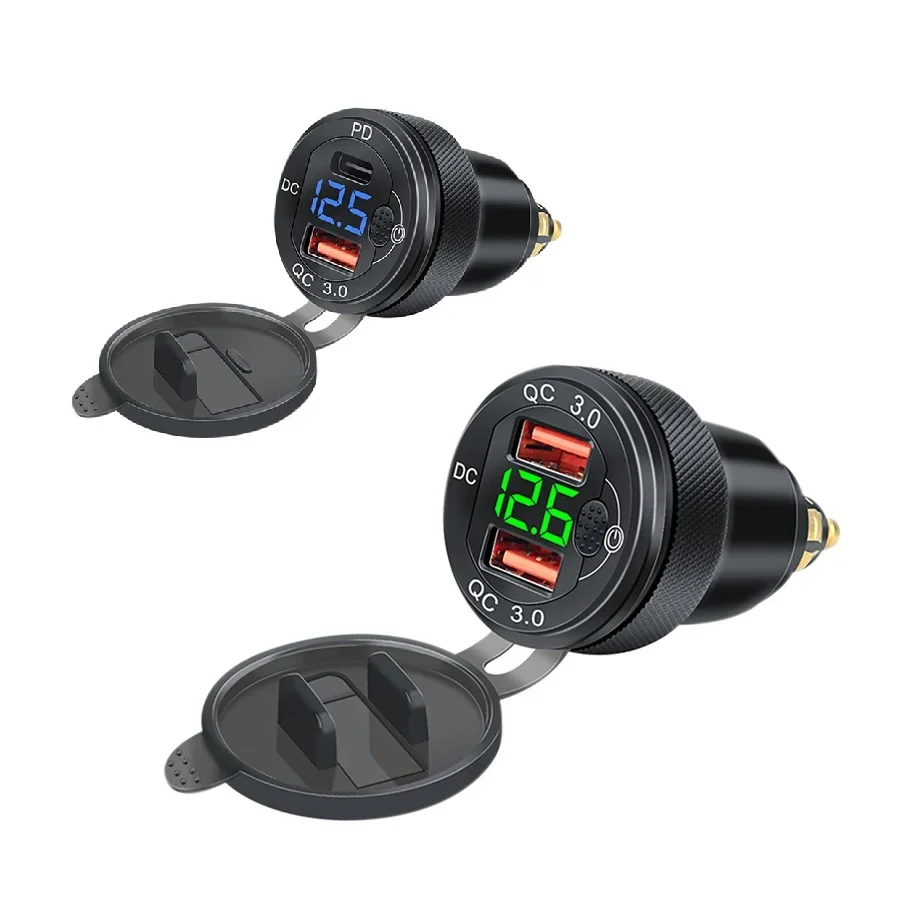 

Быстрая зарядка 3.0, двойная USB-разъем для зарядного устройства, адаптер питания типа C для BMW R1200GS R1250GS F800GS R1250 GS R1200rt Tiger 800 900