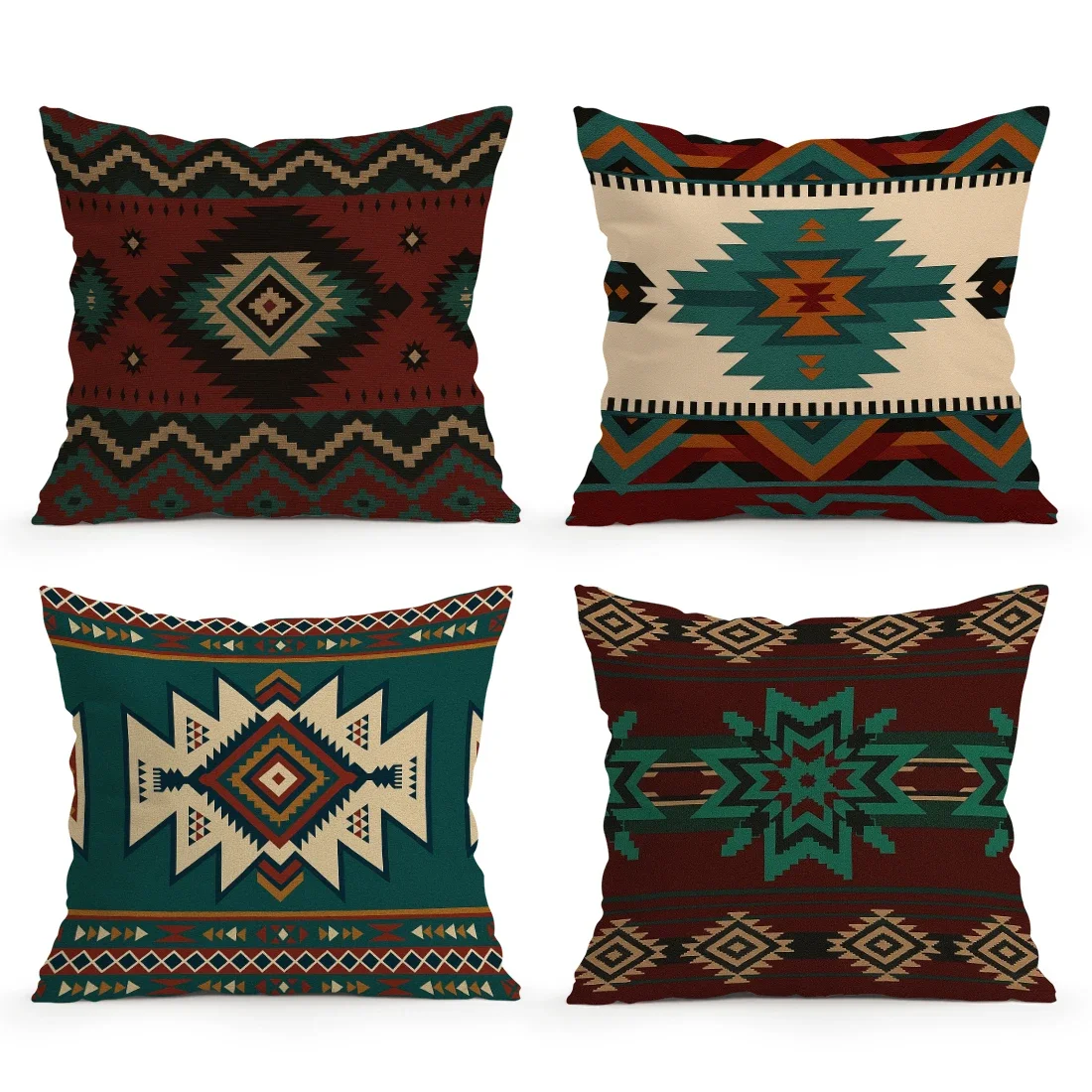 Tribal Geometry Cushion Pillowcase Printed Polyester 45x45cm Throw Pillowcover Decorative Sofa Cushion Pillowslip Home Decor