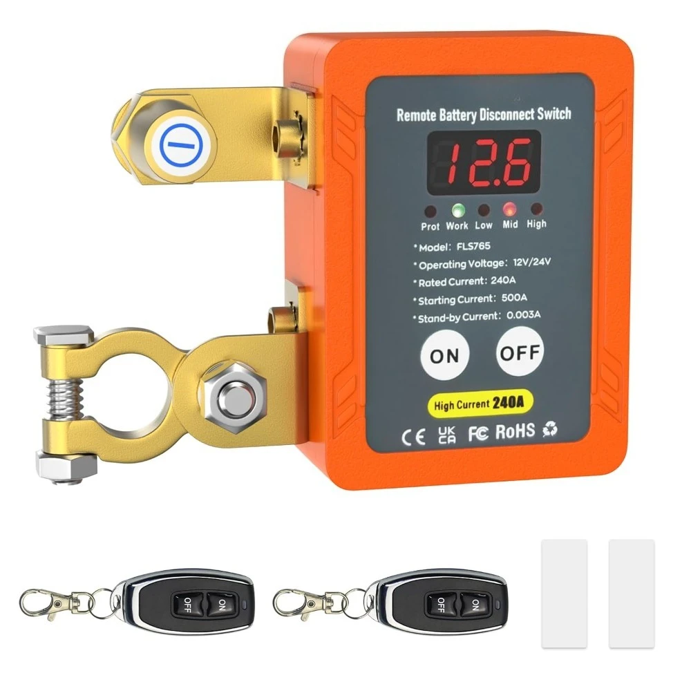 

12 В 240 А дистанционный выключатель для автомобильного аккумулятора, отключающий выключатель для автомобиля, грузовика, лодки, квадроцикла