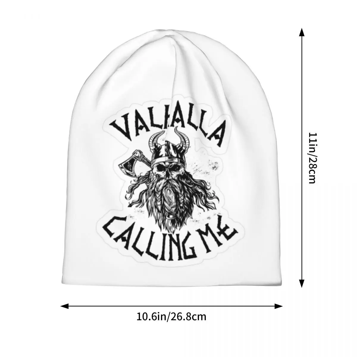 See You In Valhalla Skull Viking Unisex Adult Beanies Caps Knitting Bonnet Hat Warm Hip Hop Autumn Winter Outdoor Skullies Hats