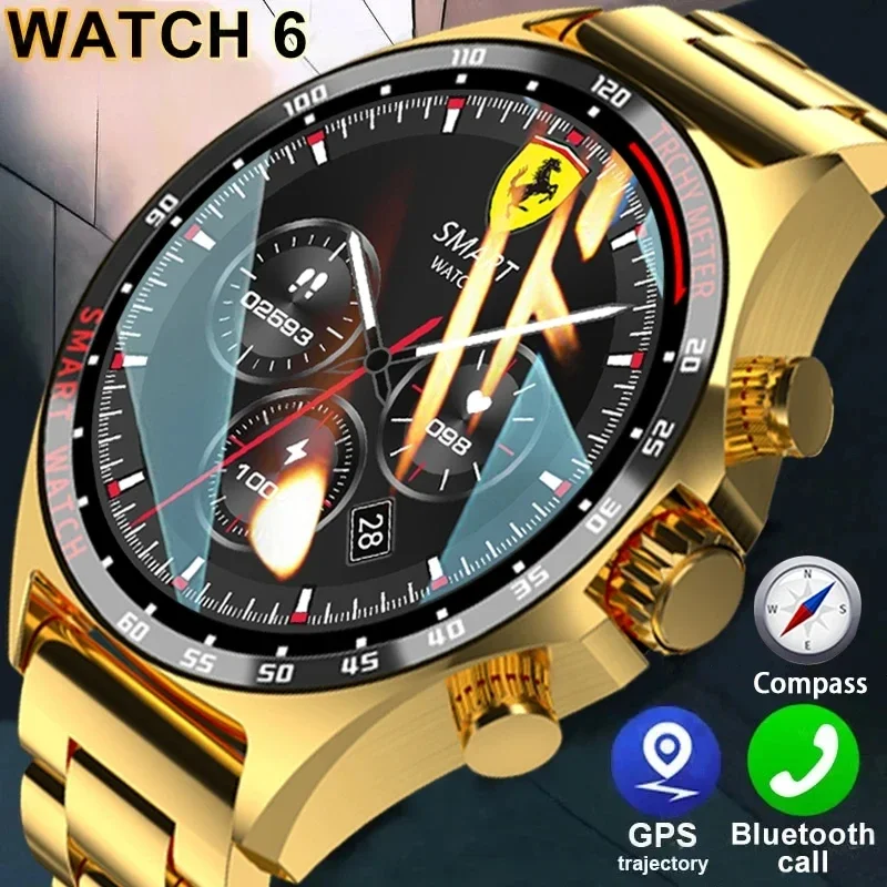 2024 New Mens Outdoor Sports GPS Smart Watch Bluetooth Call HD Smartwatch Compass IP68 Waterproof Stylish