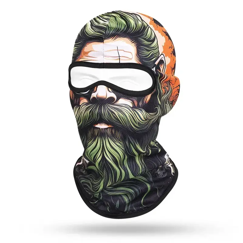 Quick-dry Motorcycle Balaclava Beard Old Men Full Face Cap Biker Skull Masks Motorbike Helmet Hat Cycling Neck Face Protection - Image 19