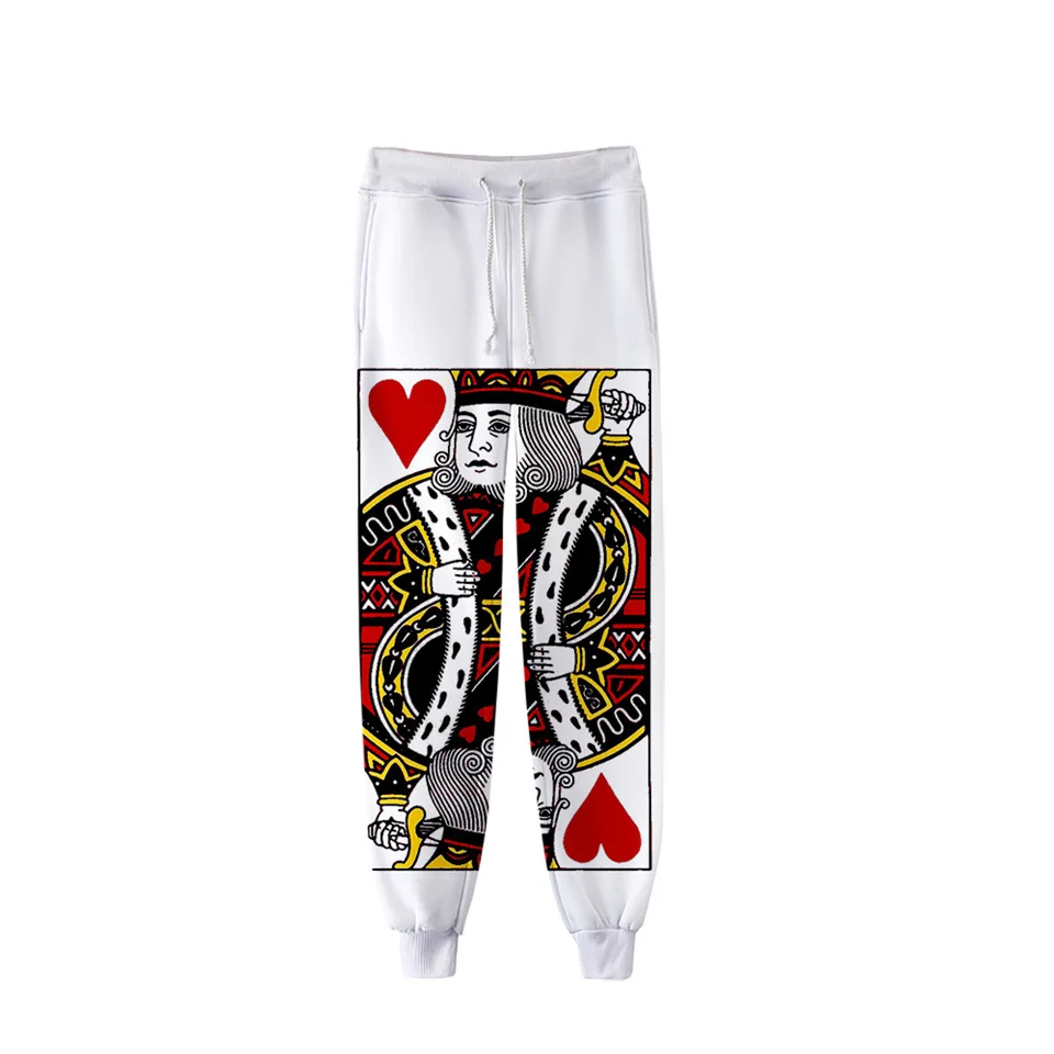 

Playing Cards Poker K Q J print Pants Jogging Spring Autumn Casual Men Women Sweatpants Cosplay Costume Long Sport Trousers