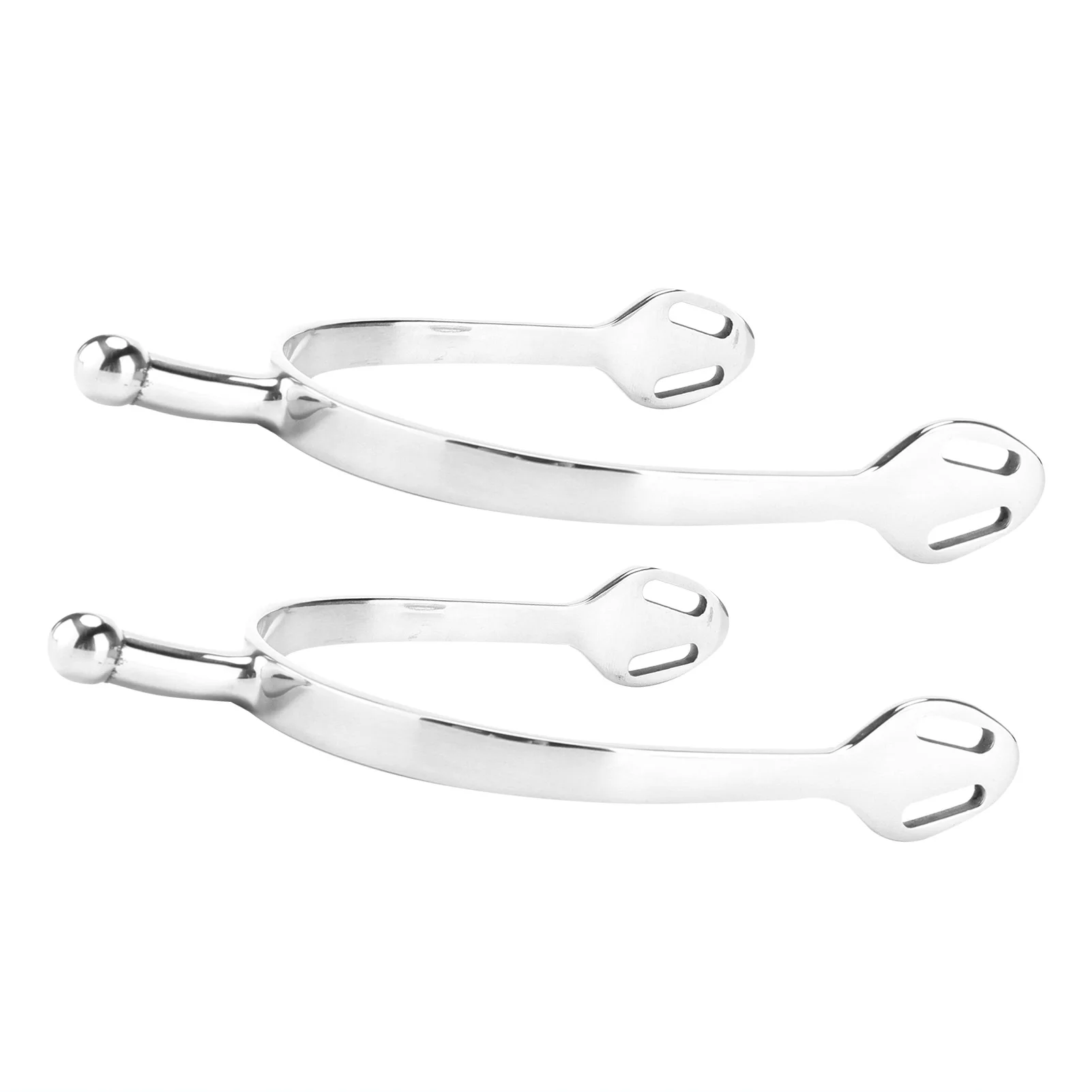 2 قطعة من حفز الحصان من الفولاذ المقاوم للصدأ برأس مستدير إنجليزي لمحبي الخيول