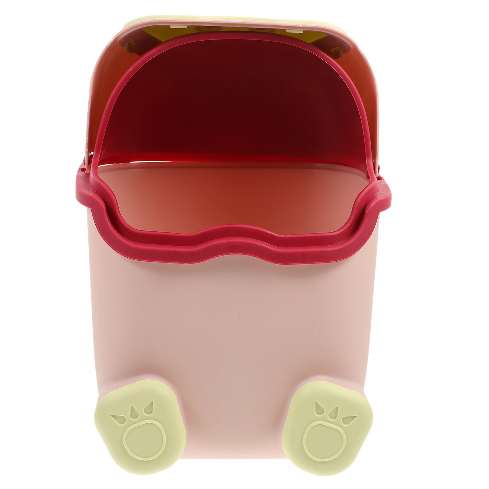

Mini Trash Can with Lid for Desk Office Bedroom Living Room Pink Desktop Waste Bin Garbage Container Recycling Plastic Bin