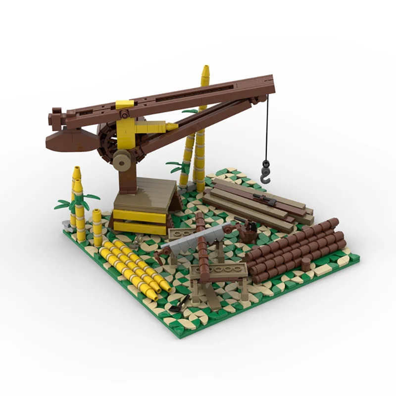 Moc قوالب بناء وحدات عصر الإمبراطوريات - نموذج مخيم الخشب كتل التكنولوجيا عيد الميلاد لتقوم بها بنفسك لعبة القرون الوسطى هدايا البناء #2