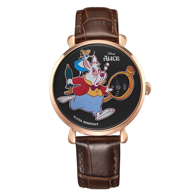 ラビット時計 (Alice in wonderland) Disney Alice's Adventures In Wonderland White Rabbit Unisex