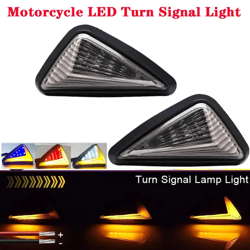 

12V embedded triangular LED flowing turn signal for electric motorcycles and large-displacement corner lights for sports cars