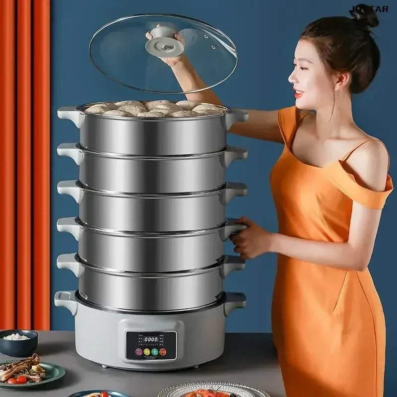 

New models of household electric steamer - automatic, large-capacity. With timer. Intelligent. Special for steaming soup.