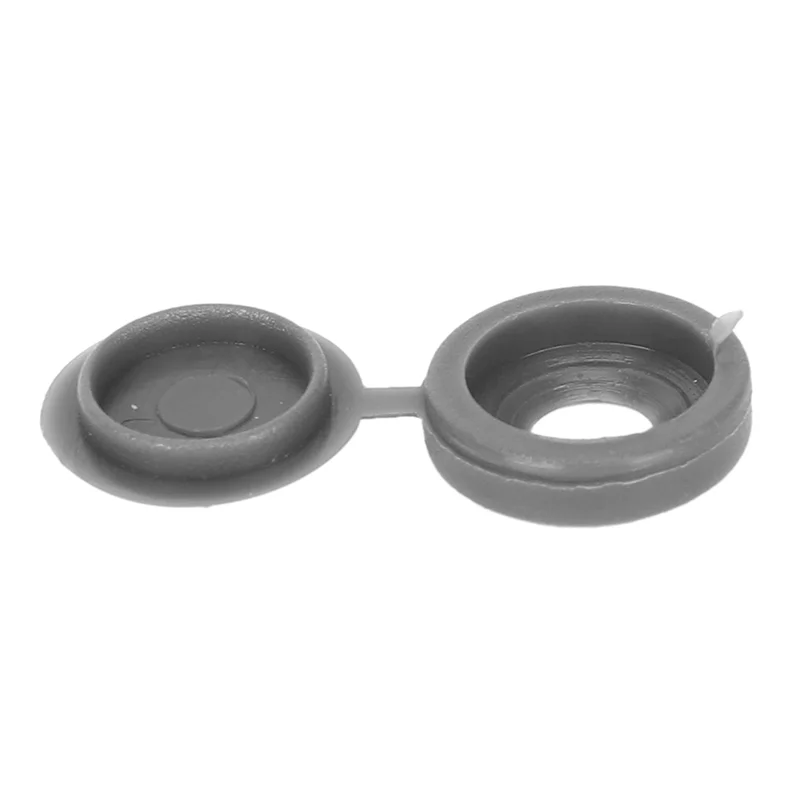 

400 Pcs Screw Cap Plastic Hinged Screw Head Covers Screw Cover Caps Snap-On Replacement Screw Decorative Covers (Grey)