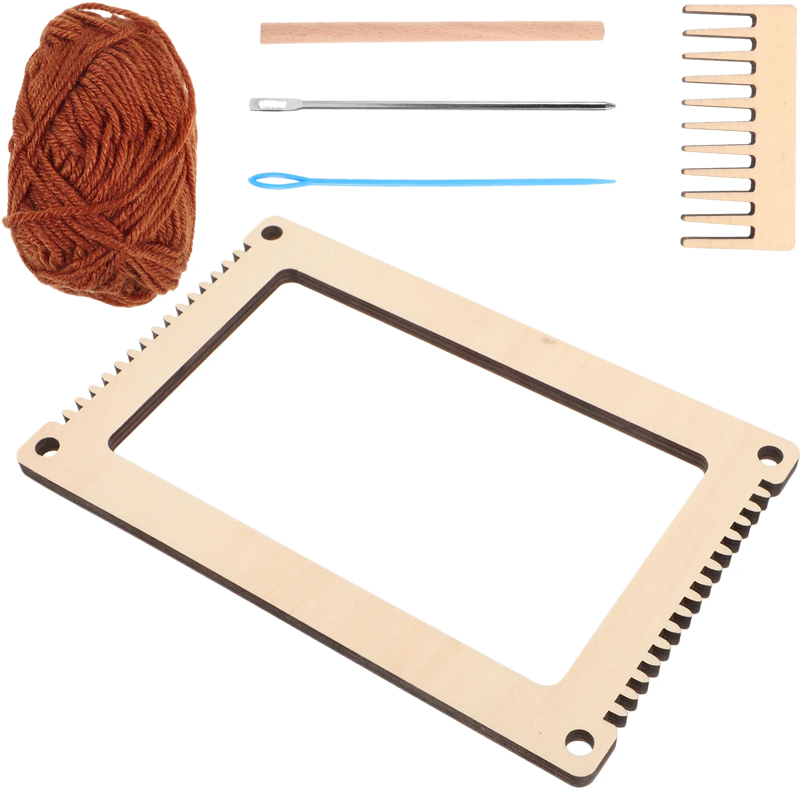 

Children's Hand-woven Material Package DIY Loom Board Toys Weaving for Early Learning Girl Small Wood Wooden Kids