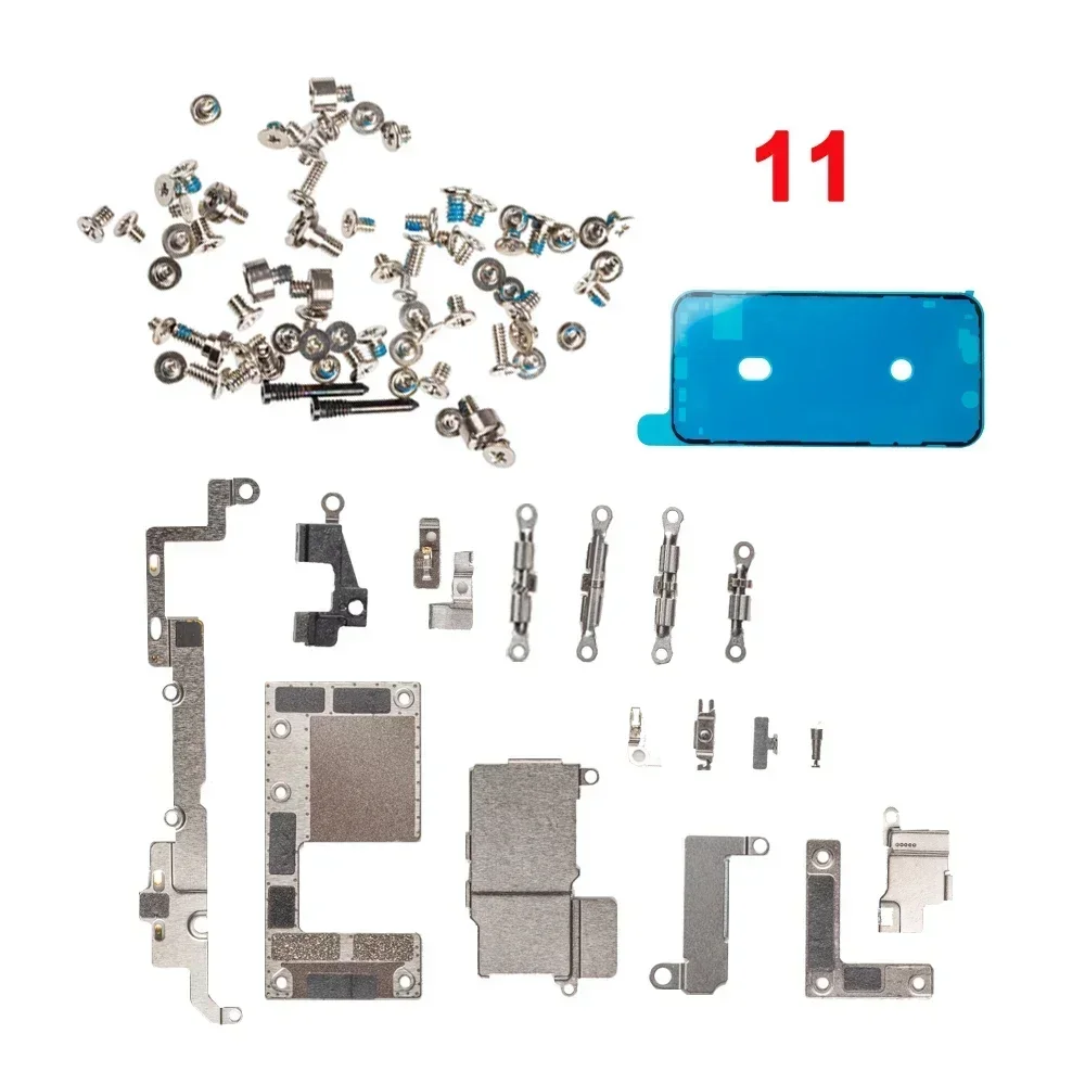 Suporte de metal pequeno completo interior, kit de placas de proteção, parafusos completos, à prova d\'água para iPhone X, XR, XS, 11, 12, 13, 14 Pro