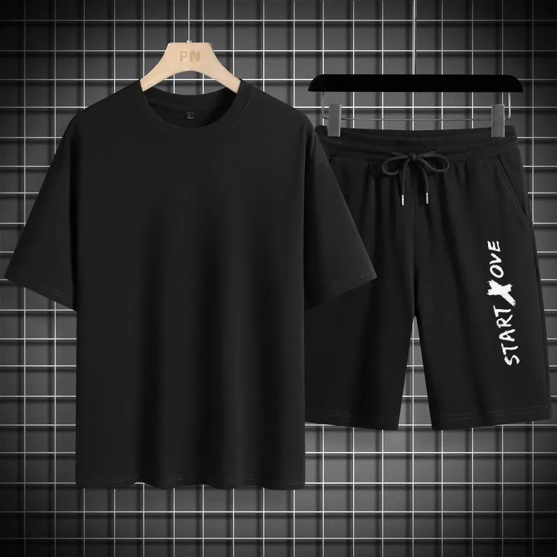 

Men's Sets Breathable Men's Chandals Short Sleeve+ Shorts Outfit Football Fashion Polyester Men's Summer Clothing 2 Piece Set