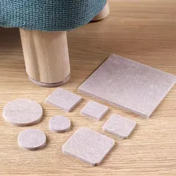 72pcs Felt Chair Leg Pads Round Floor Protector Thicken Self Adhesive Furniture Cover Mute Bumper Pad Home Furniture Feet Mat