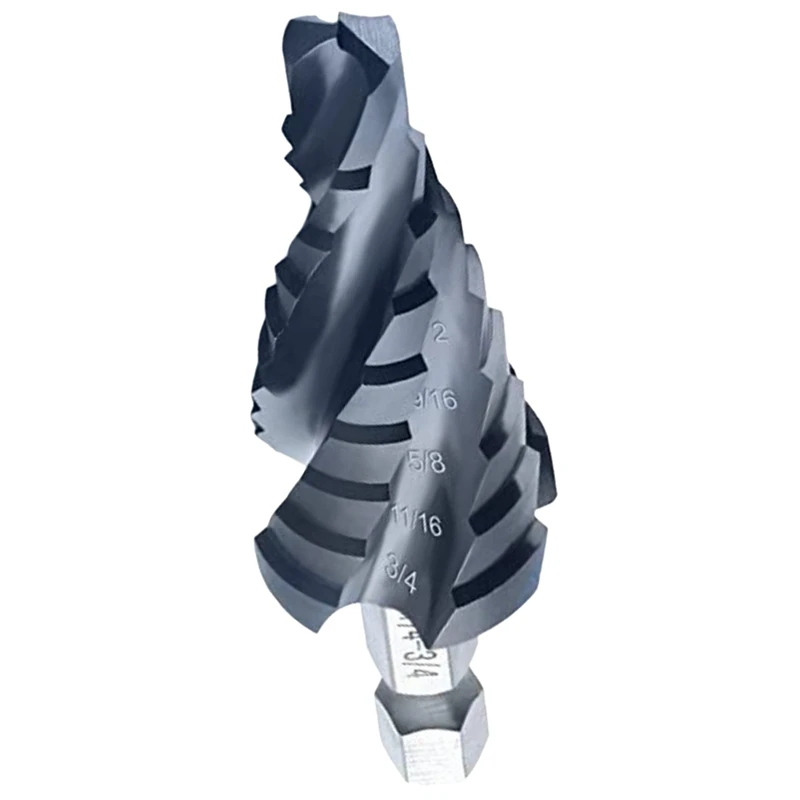 M35 خطوة مثقاب المعادن النجارة مقاومة للاهتراء طلاء TIALN 3/16 "-7/8" 4 دوامة الأخدود خطوة مثقاب الخشب