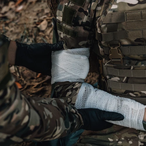 Imagen 1 del producto RHINO-vendaje elástico de crepé de 6/12 piezas, Kit de primeros auxilios, vendaje de gasa para heridas, vendaje de enfermería para cuidado de emergencia, deportes al aire libre