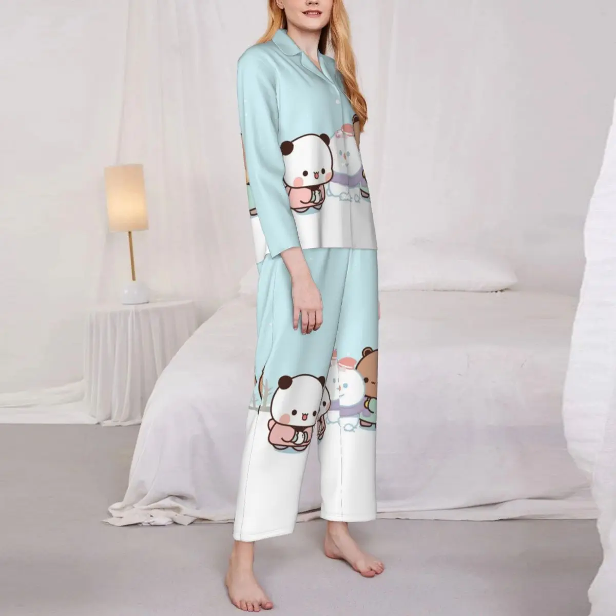 Panda Bear Hug Bubu Dudu Damen-Pyjama, 2-teiliges Set, Loungewear-Pyjama pour femme