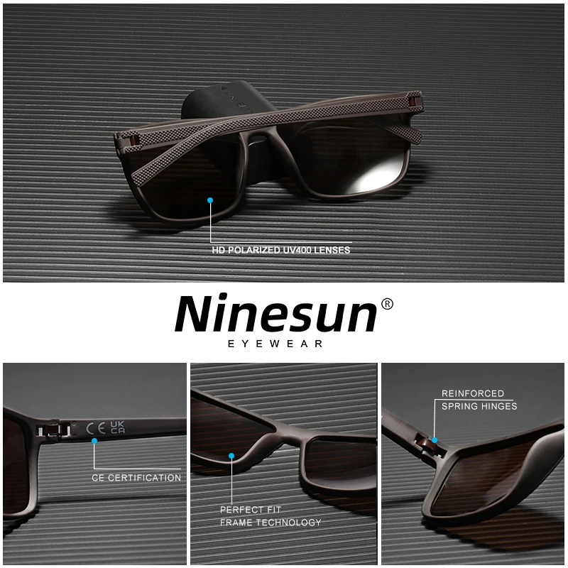 Ninesun polarisierte sonnenbrille männer neue mode frauen fahren große rahmen brille uv400 sport blend freie nachtsicht brillen – Detail 1