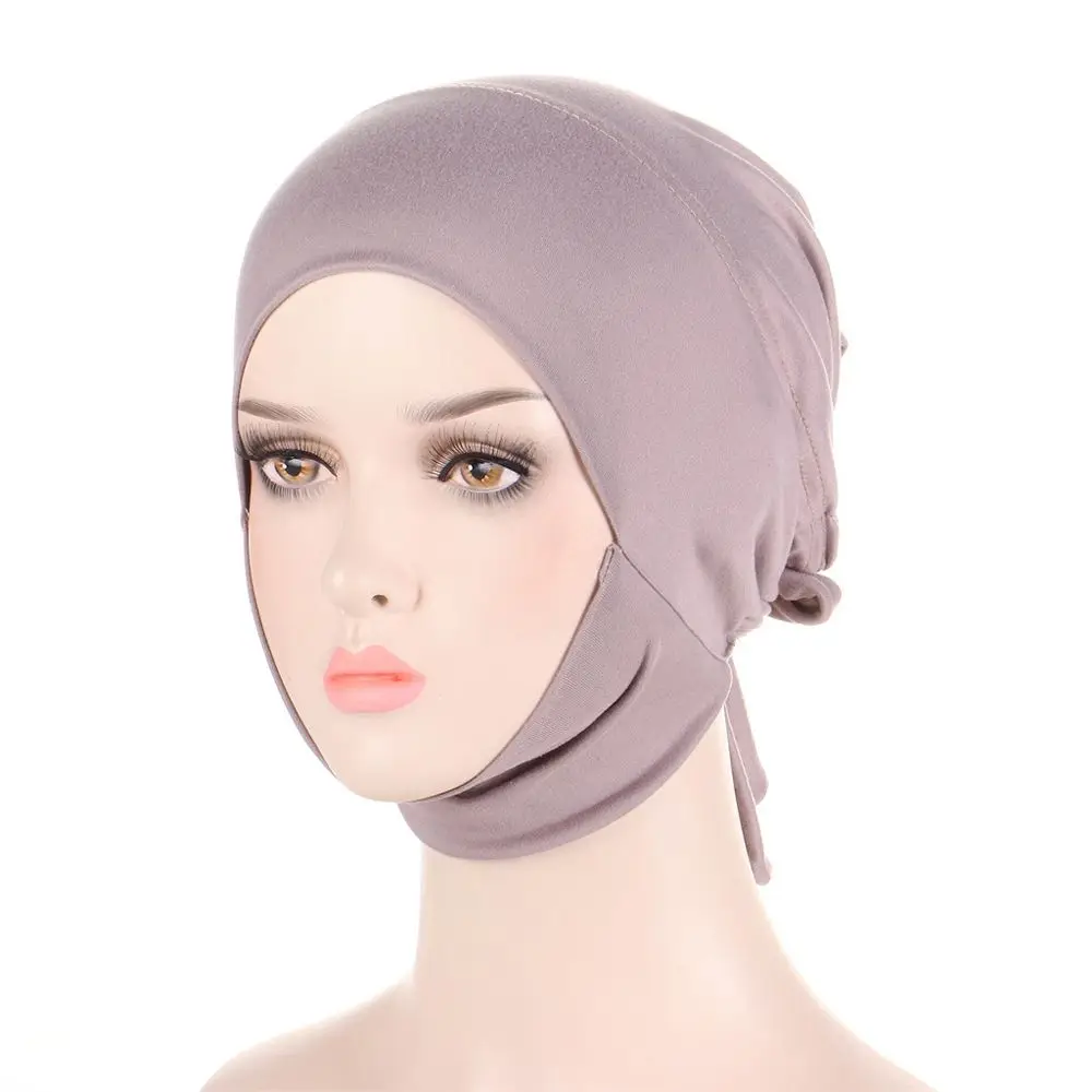 Short Bonnet Stretch Arab Turban Inner Hijab Caps Islamic Cap Headwrap Female Headscarf