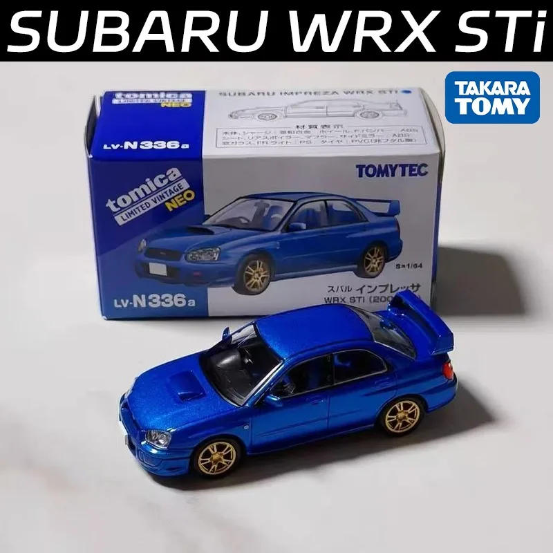 حقيقي في المخزون TAKARA TOMY TOMYTEC TLV 1/64 N336a سوبارو WRX STi سبيكة السيارات نماذج دييكاست ألعاب السيارات جمع الهدايا #1