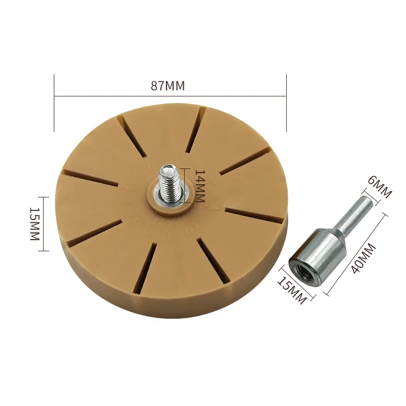 Imagem -03 - Polegada Roda de Borracha do Carro Broca de Potência Suave Adaptador de Remoção de Decalque Reparação de Pintura de Borracha Eficaz Prático Rápido Riscas 87100 mm