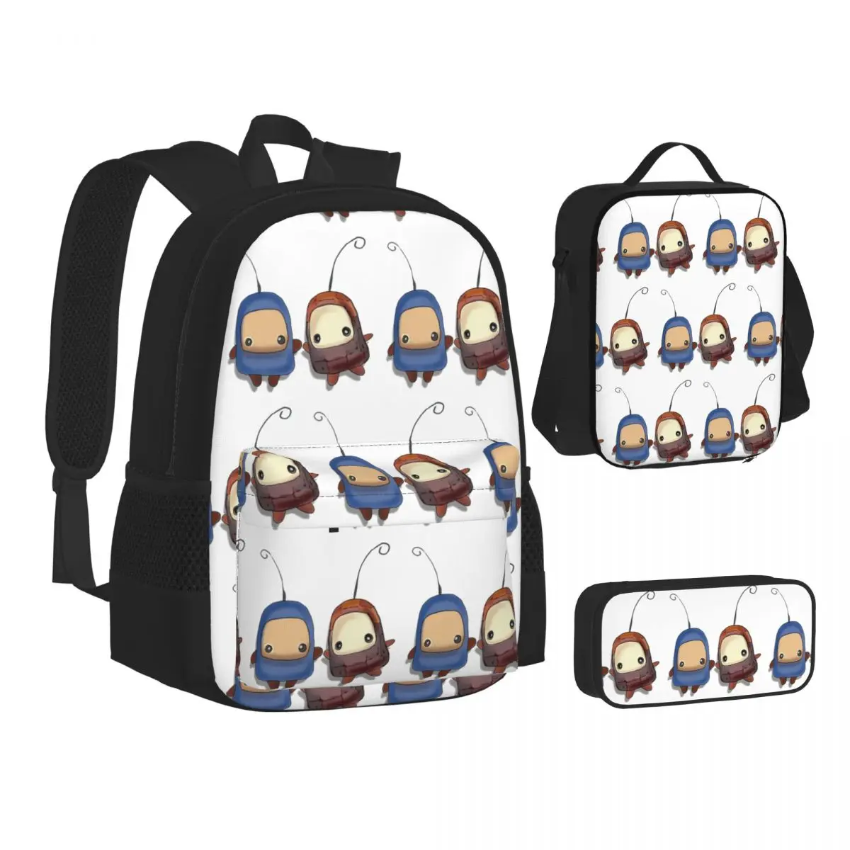 

Billies Ilomilo Backpacks Boys Girls Bookbag School Bags Children Rucksack Lunch Bag Pen Bag Three-Piece Set