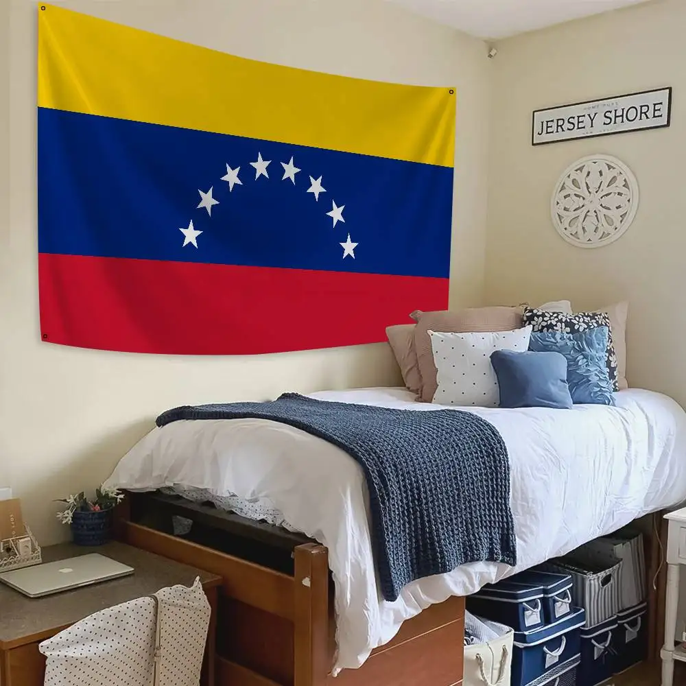 Venezuela Flag Banners Four Hole Flag Polyester Outdoor Decor Room Aesthetic