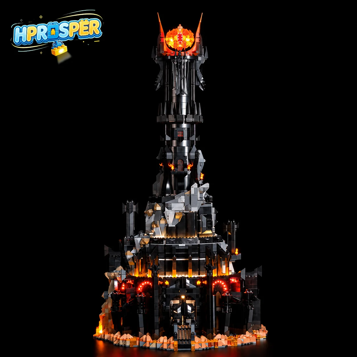 

Hprosper LED Light For 10333 Lord of the Rings: Barad Dur Sauron Dark Tower Castle Decorative Lamp (No Lego Building Blocks)
