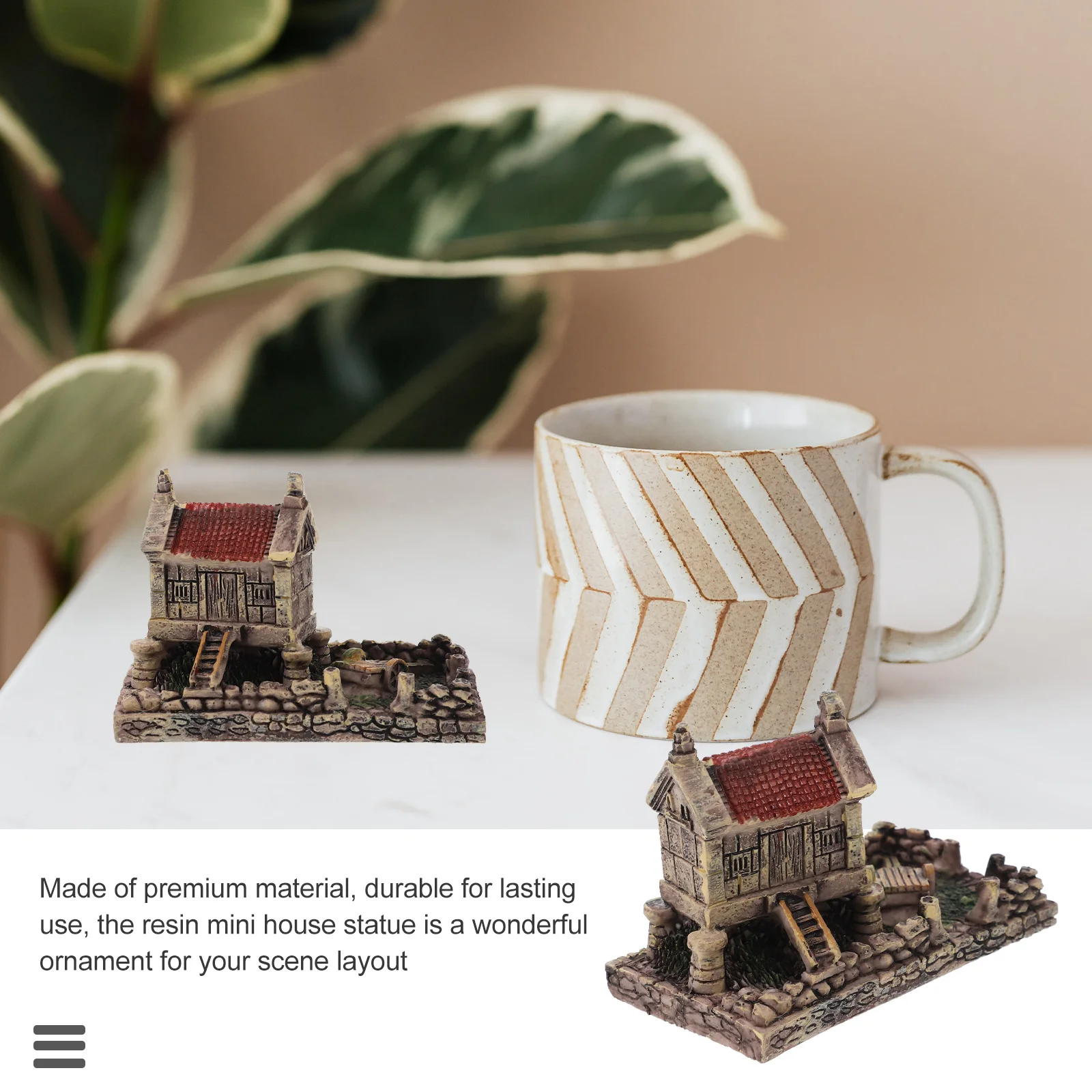 زخرفة منزلية صغيرة من الراتنج لتخطيط الحدائق المصغرة، زينة كوخ جميلة للمناظر الطبيعية، مستلزمات منزلية موثوقة للحرف اليدوية