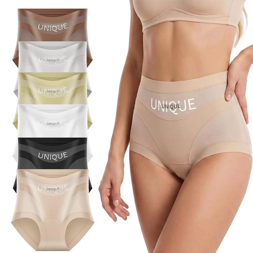 1 Stück Unterwäsche mit Bauchkontrolle für Frauen, Nahtlose High-Waist Unterwäsche, Stützende Damenslips, Formende Unterwäsche