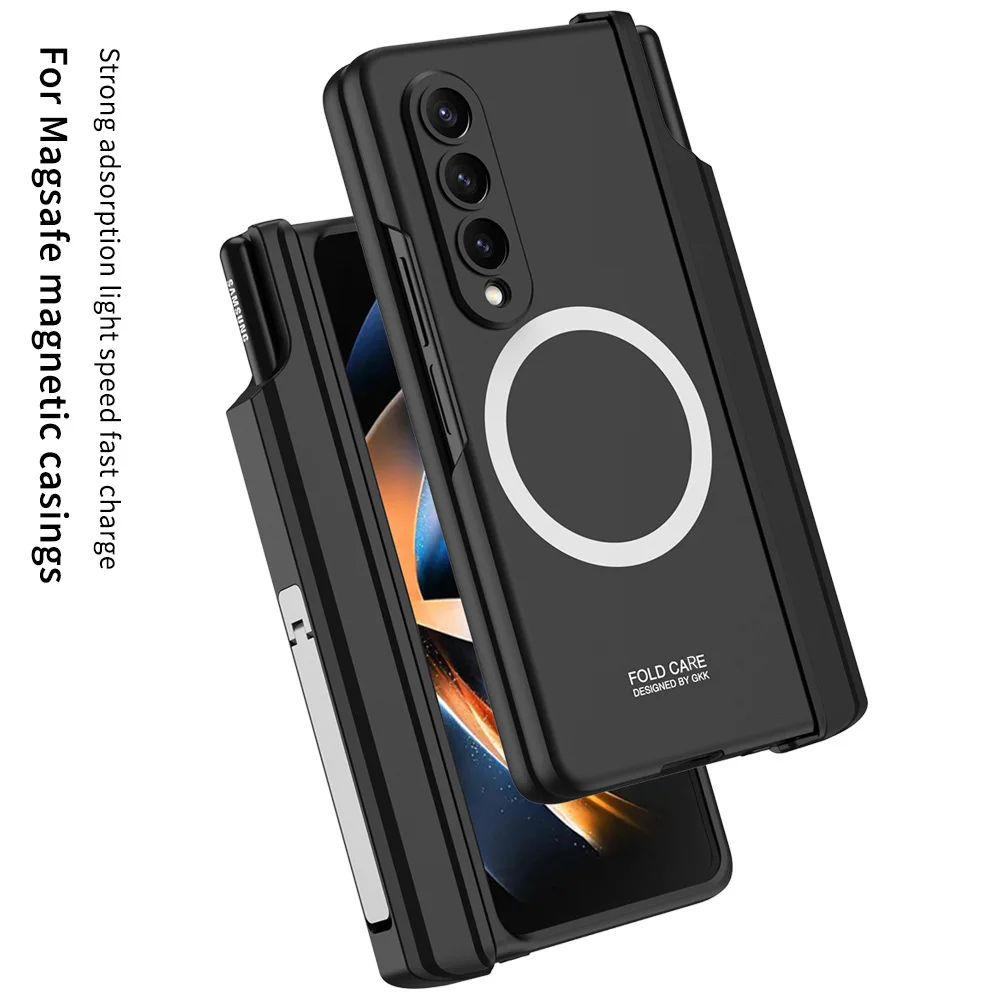 Etui do Samsung Galaxy Z Fold 6 7 4 Magsafe Bezprzewodowe Ładowanie Magnetyczne Zawias Uchwyt na Rysik Podstawka z Folią Ochronną do Z Fold5 Fold3 — zdjęcie produktu 2