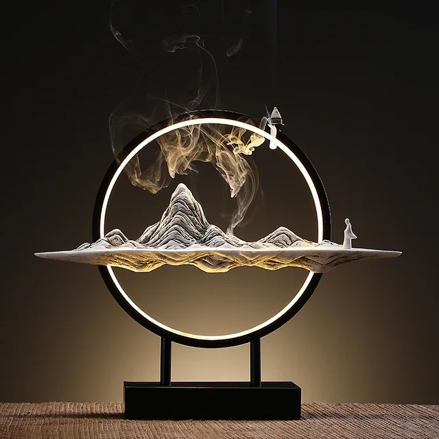 Decoration Big Incense Burner Holder Ceramic Backflow Incense Burner Fragrance Incensario Home Decor Backflow Incense Fountain