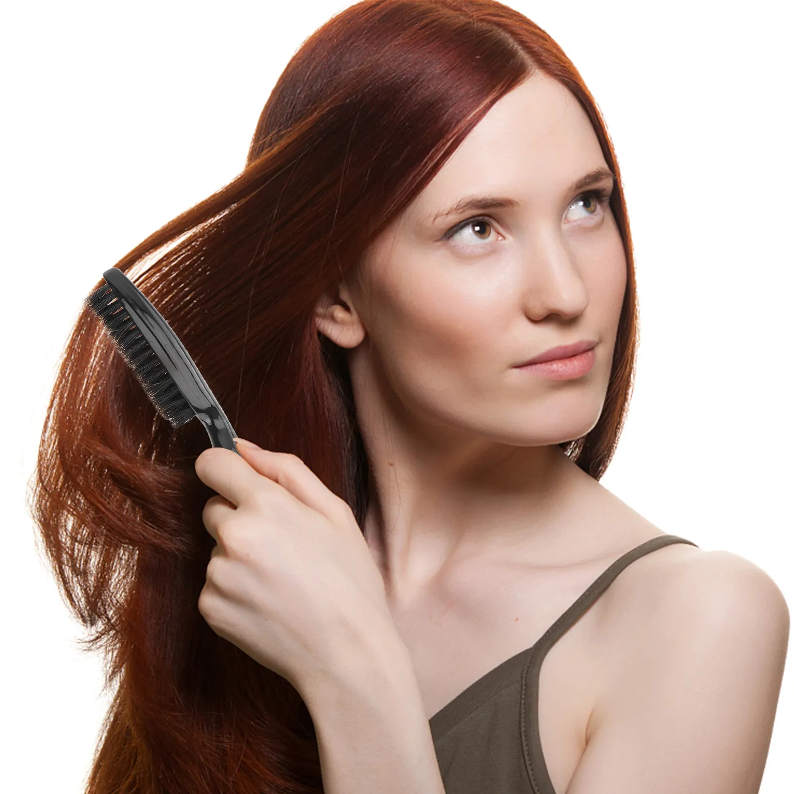 

Tip Teasing Brush Boar Bristle Hair Brush for Updos Casual Styles Split End Reduction Smooth Comfort Grip