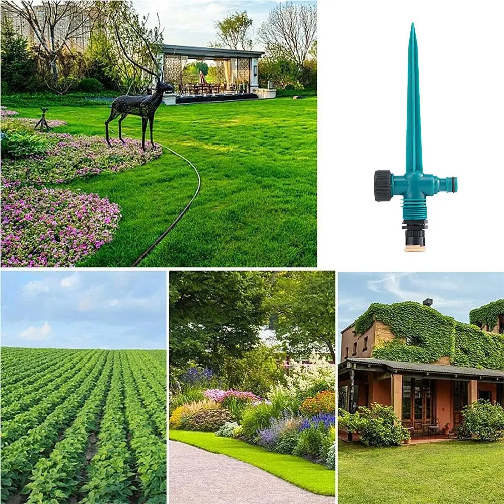 Irrigatore da giardino 360 °   Sistema di irrigazione per irrigazione a rotazione Ugello di spruzzo con tappo regolabile per serra automatica per prato agricolo