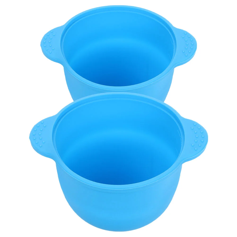 2 Pcs Silicone Mask Bowl Hard Wax Warmer Melt Replacement Dish Silica Gel for Hair Removal