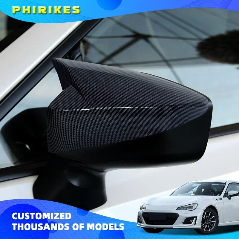 

For Toyota GT 86 GT86 Subaru BRZ 2012-2020 ABS Carbon Fiber Side Door Rearview Mirror Cover Trims Auto Exterior Accessories