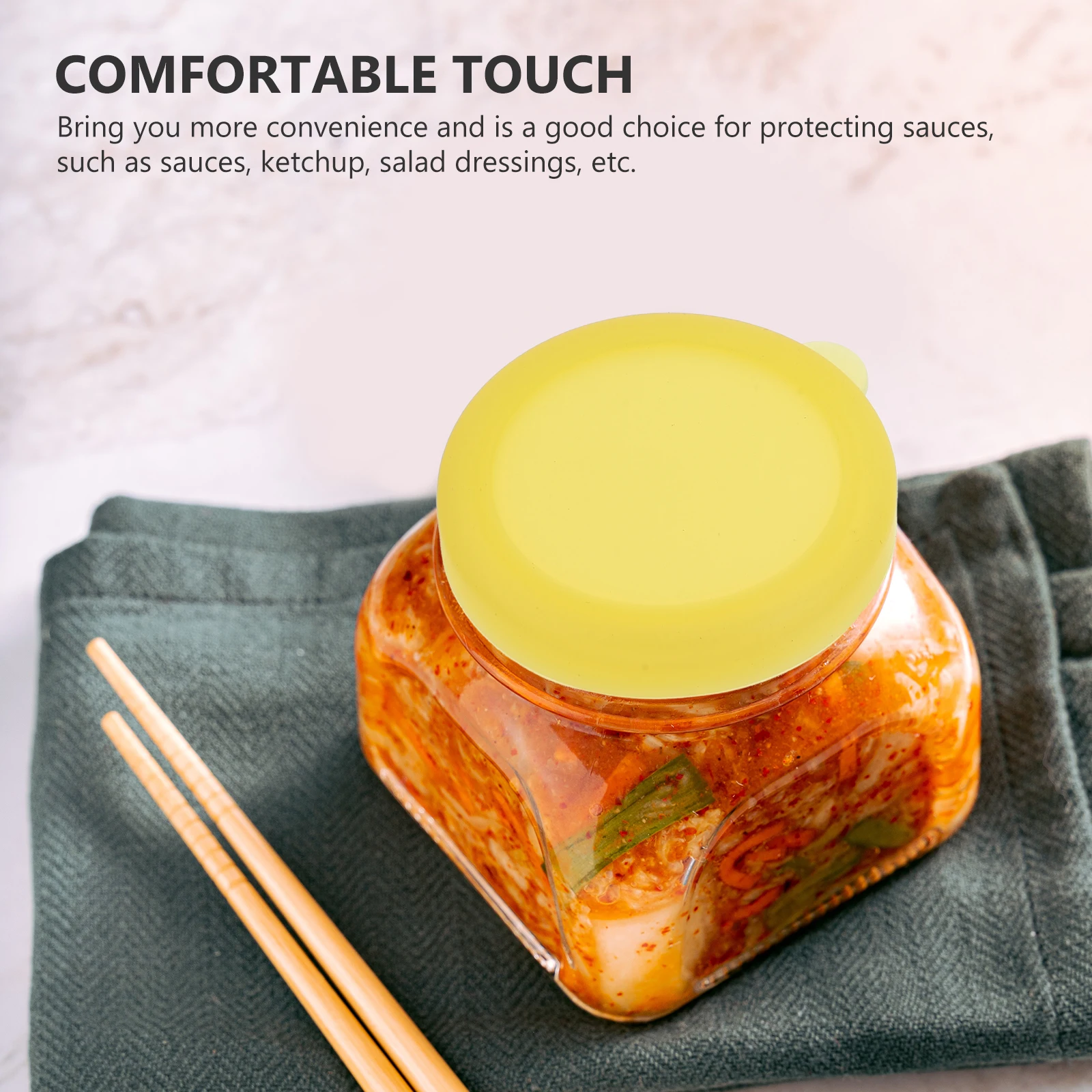 

4pcs Sauce Cup Silicone Lid Reusable Fine Workmanship Safe Condiment Dishes Lids Soy Vinegar Spice