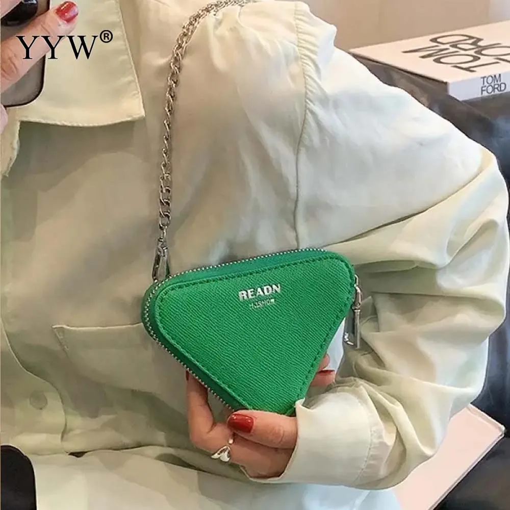 Trendy Mini Shoulder Bag for Women Designer Triangle Purses and Handbags Female Small Chain Crossbody Bag Party Clutch Bag New