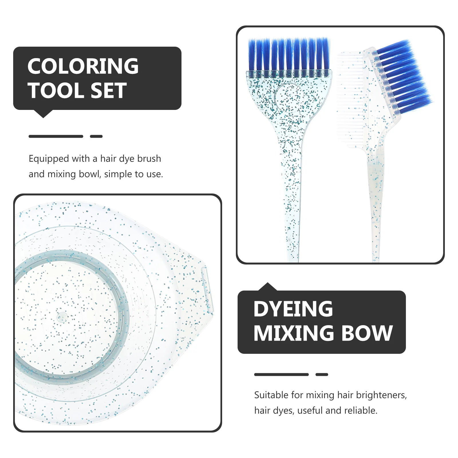 

1 комплект кистей для окрашивания волос с мерной чашей для смешивания, равномерное применение краски для домашнего использования в салоне, надежный набор красок для волос