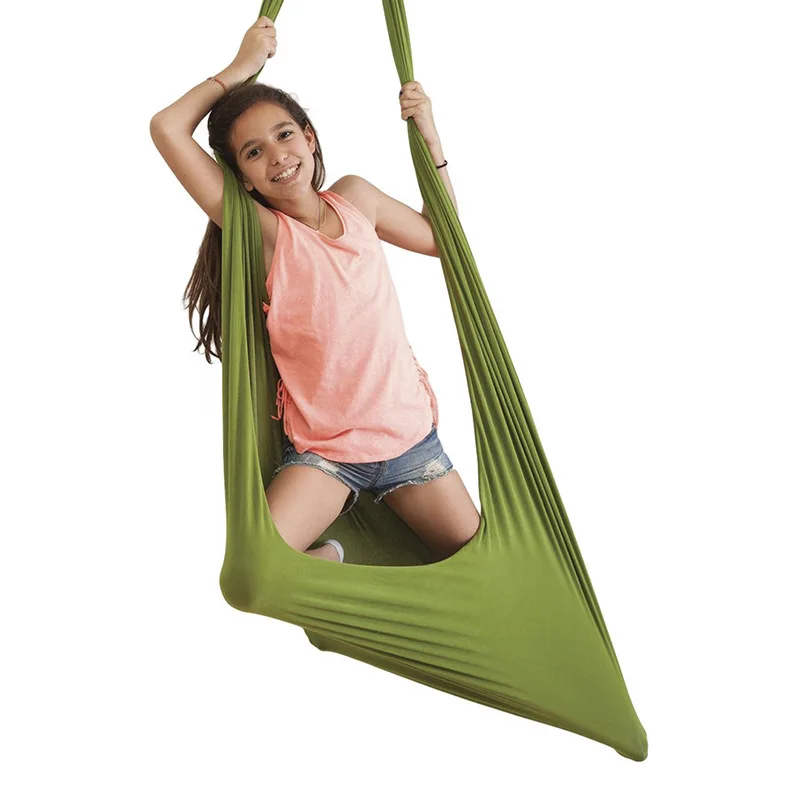 Columpio elástico de entrenamiento sensorial para niños, hamaca de Interior para terapia de autismo, muebles de jardín, silla columpio para